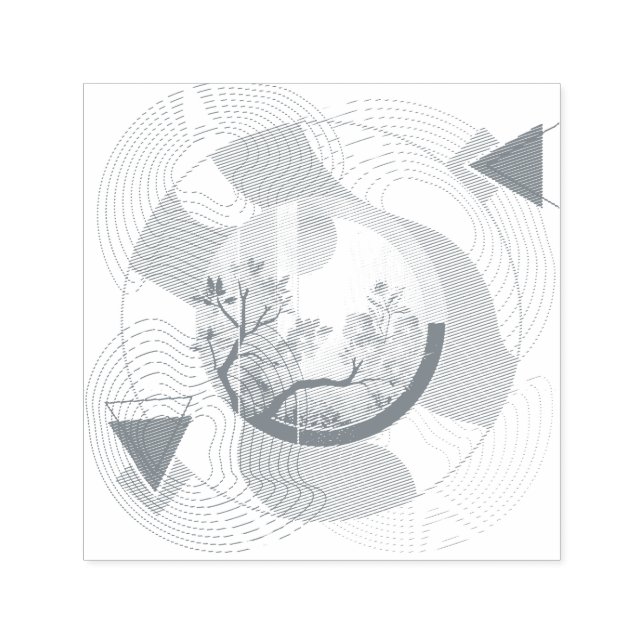 Carimbo Auto Entintado Harmonious Orange Blossom Circles (Design)