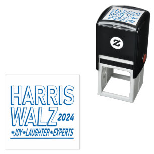 Carimbo Auto Entintado Harris Walz 2024 Eleição Presidencial