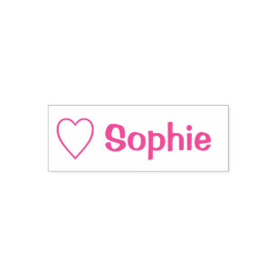 Carimbo Auto Entintado Heart Love Sophie (Nome)