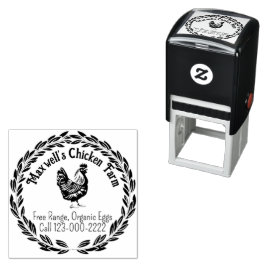Carimbo Auto Entintado Hen Wreath Classic Ovos Rotulagem