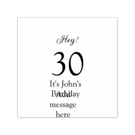 Carimbo Auto Entintado Hey it's 30th birthday green black bold letter nam