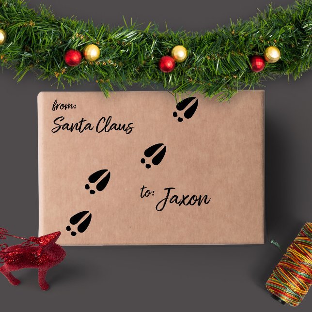 Carimbo Auto Entintado Hoofprint da Reindeer de Natal (Criador carregado)