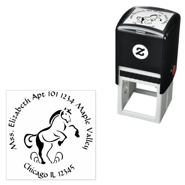 Carimbo Auto Entintado Horse Recriando Endereço de Devolução de Homestead (In Situ)