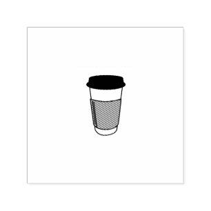 Carimbo Auto Entintado Ícone de ilustração da xícara de café
