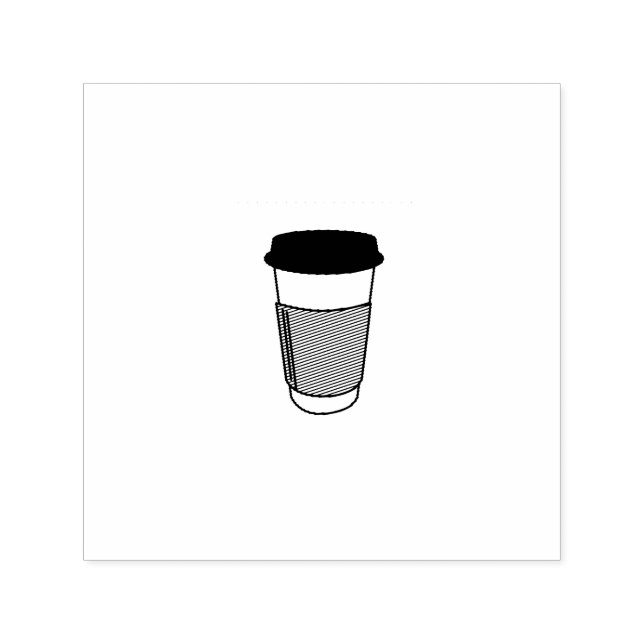 Carimbo Auto Entintado Ícone de ilustração da xícara de café (Design)