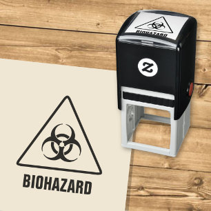Carimbo Auto Entintado Ícone de perigo biológico