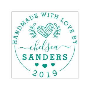 Carimbo Auto Entintado Identificado Manualmente Com Rótulo De Artesanato 