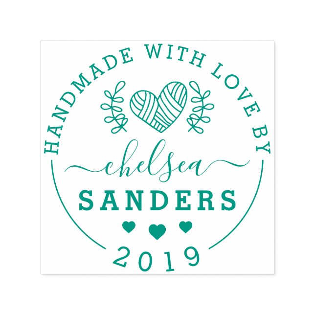 Carimbo Auto Entintado Identificado Manualmente Com Rótulo De Artesanato  (Design)