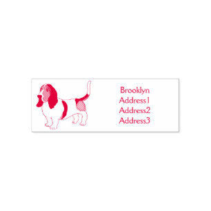 Carimbo Auto Entintado Ilustração de desenho animado de cão de cão de cão