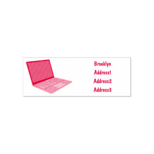 Carimbo Auto Entintado ilustração de desenho animado de laptop