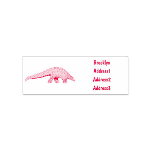 Carimbo Auto Entintado Ilustração de desenho animado de Pangolin