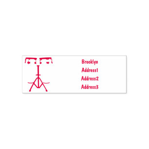 Carimbo Auto Entintado Ilustração de desenho animado do tambor de bongo