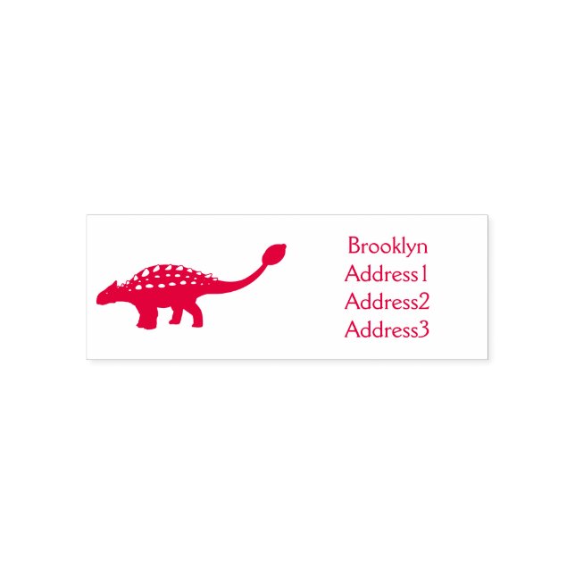 Carimbo Auto Entintado Ilustração de dinossauro blindado Ankylosaurus (Design)
