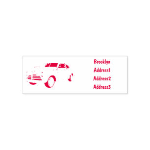 Carimbo Auto Entintado Ilustração do desenho animado Classic car 1948