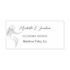 Carimbo Auto Entintado Ilustração Eucalyptus de Aquarela Artística