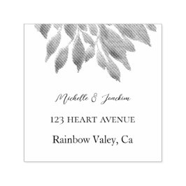 Carimbo Auto Entintado Ilustração floral de Aquarela Artística