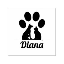 Impressão Personalizada de Pata de Gato e Cachorro