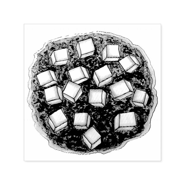 Carimbo Auto Entintado Índia Comida Índia Saag Paneer Spinach Queijo (Design)