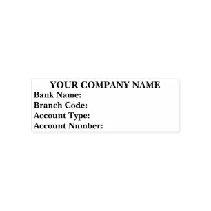 Carimbo Auto Entintado Informações personalizáveis sobre bancos de negóci