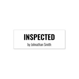 Carimbo Auto Entintado INSPECTED by Inspector's Name Business Template