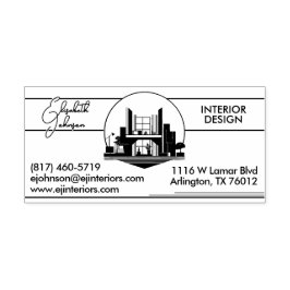 Carimbo Auto Entintado Interior Design or Architect Logo