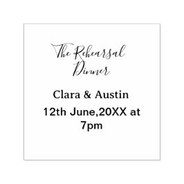 Carimbo Auto Entintado jantar de ensaio na noite anterior simples mínimo 