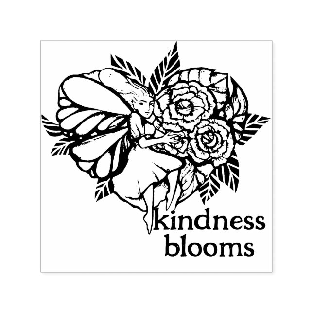 Carimbo Auto Entintado Jardim de Fadas-Rosas (Design)