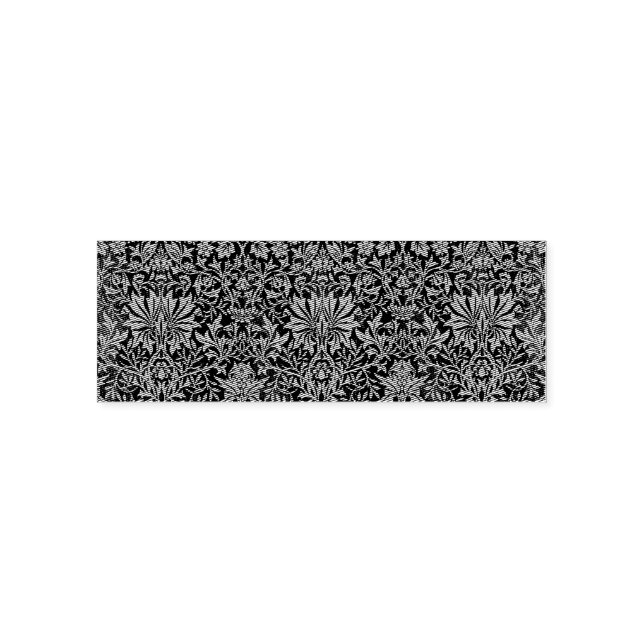 Carimbo Auto Entintado Jardim de Flores William Morris - Verdes (Design)