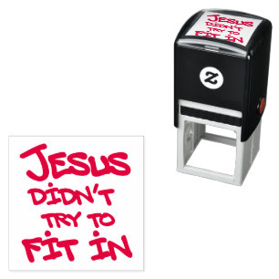 Carimbo Auto Entintado Jesus Não Tentou Se Encaixar Graffiti Grunge Engra