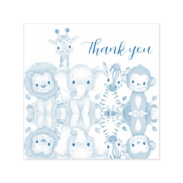 Carimbo Auto Entintado Jungle Safari "It's About To Get Wild" Baby Shower (Design)