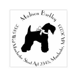 Carimbo Auto Entintado Kerry Blue Terrier Dog Puppy