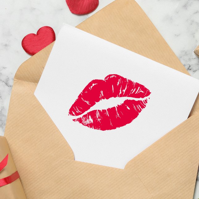 Carimbo Auto Entintado Kiss Lip (Kiss Lip Self-inking Stamp)