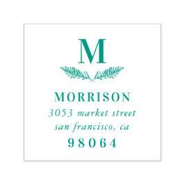 Carimbo Auto Entintado Laurel Branch | Endereço de devolução do Monograma