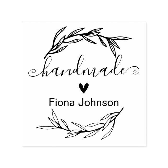 Carimbo Auto Entintado Laurel Leaf Crie seu próprio artesanato (Design)