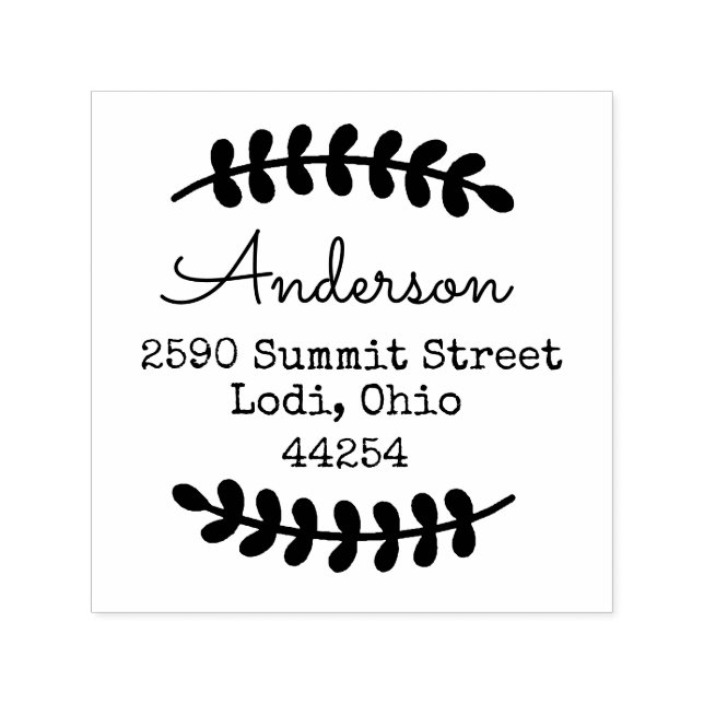 Carimbo Auto Entintado Laurel Leaf Simple (Design)