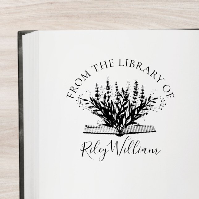 Carimbo Auto Entintado Lavanda Cresce A Partir Do Livro (In situ)