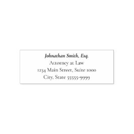 Carimbo Auto Entintado Lawyer Name Professional Job Title Return Address