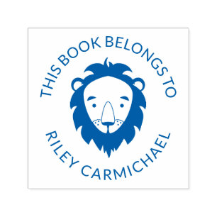 Carimbo Auto Entintado Leão Este Livro Pertence A - Nome