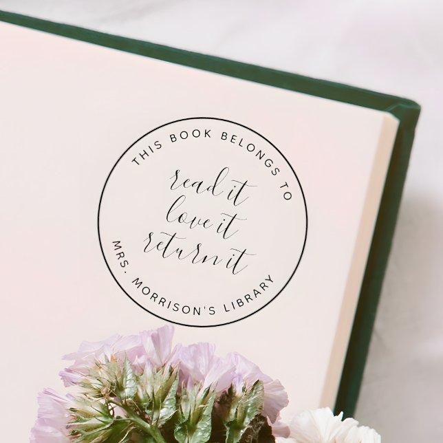 Carimbo Auto Entintado Leia "Adorei" | Este Livro Pertence A (Criador carregado)