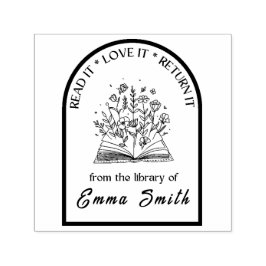 Carimbo Auto Entintado "Leia, Ame-A, Devolva-A - Biblioteca Personalizada