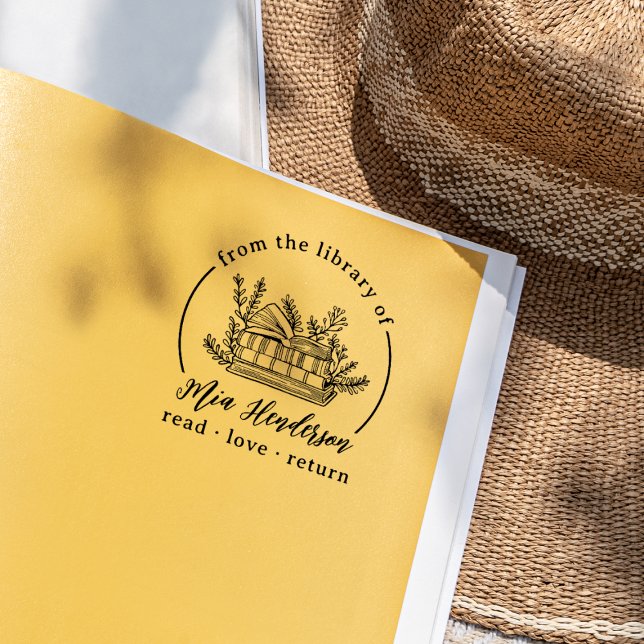 Carimbo Auto Entintado Leia o Selo do Livro do Nome Personalizado da Bibl (Rubber Stamp Mock-up)