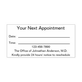 Carimbo Auto Entintado Lembrete de Compromisso do Business Doctor