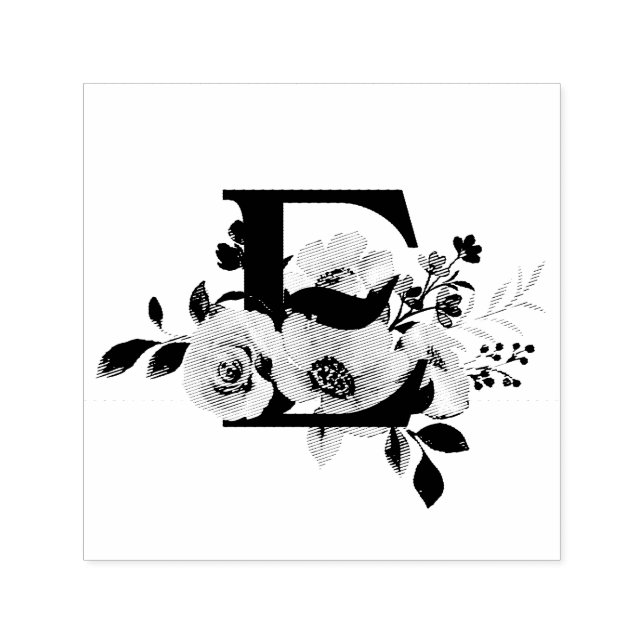 Carimbo Auto Entintado Letra E (Design)