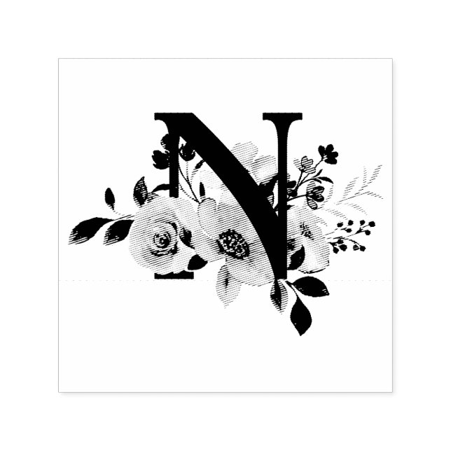 Carimbo Auto Entintado Letra N (Design)