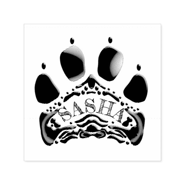 Carimbo Auto Entintado Letra Paw Print 3-5 (Design)