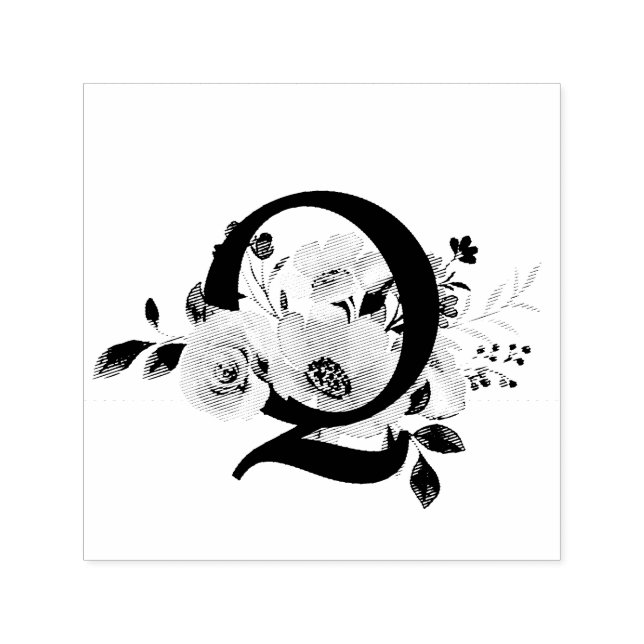 Carimbo Auto Entintado Letra Q (Design)