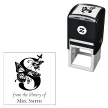 Letra S Butterfly Monograma da Biblioteca de