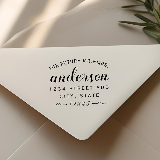 Carimbo Auto Entintado Linda Coração Futuro Senhor Deputado Wedding Ender (Criador carregado)