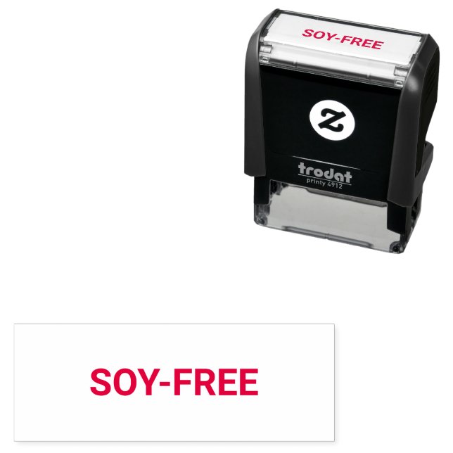 Carimbo Auto Entintado Livre de Soja Amigável para Alergias (In Situ)