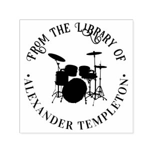 Carimbo Auto Entintado Livro Biblioteca de Instrumentos Musicais Do Kit D